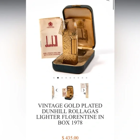 Dunhill Lighter, Black and Gold Box - Picture 4 of 4